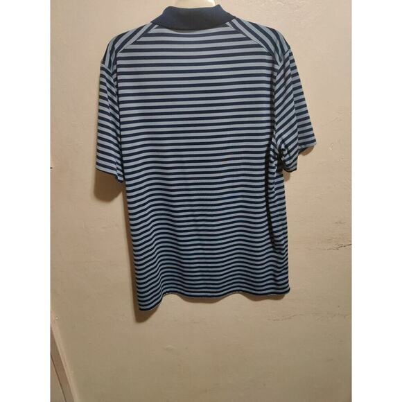 Nike Dri Fit Mens Polo Shirt Size Xtra Large White Black Striped Short Sleeve - Picture 8 of 16